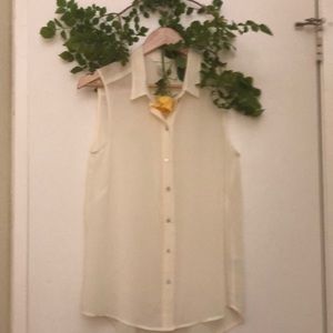Sleeveless H&M blouse color cream